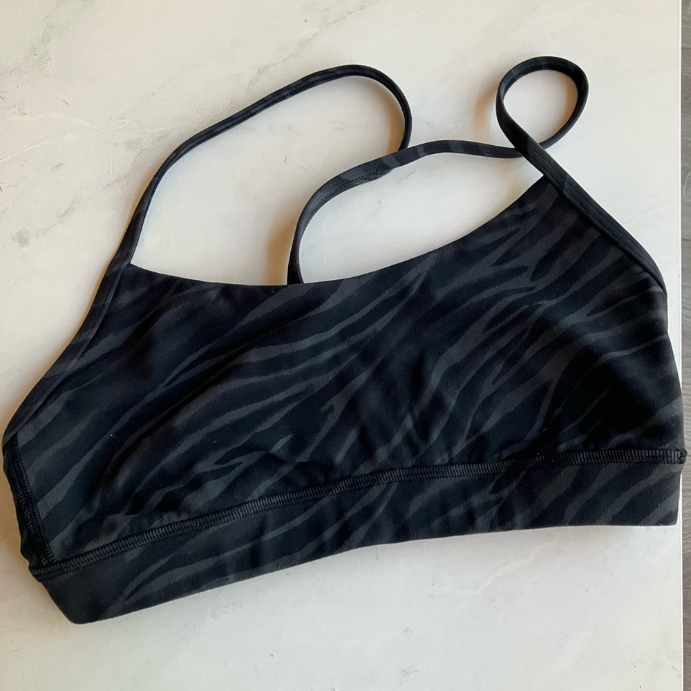 Lululemon Black Zebra Print Women's Bralette